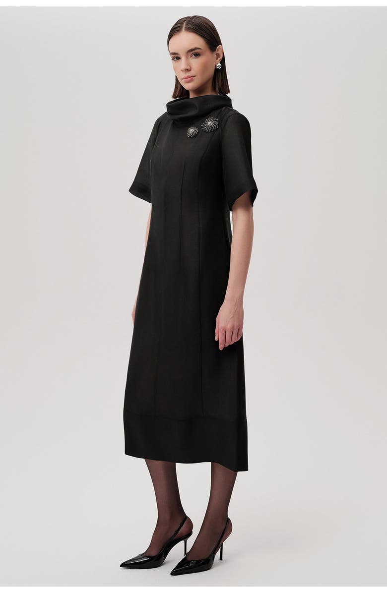 Exquise Jadiyn Dress  High Neck Long Sleeve Dress, Alternate, color, Black
