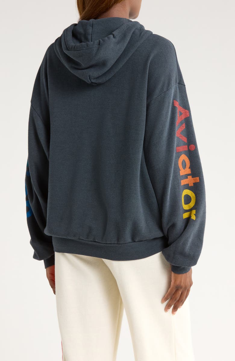 Aviator Nation Relaxed Graphic Hoodie, Alternate, color, Charcoal