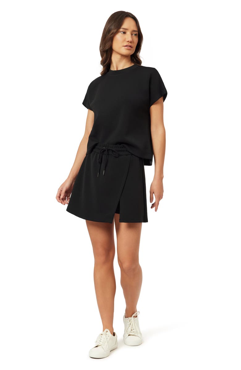 Scotch & Soda Curved Sleeve T-Shirt, Alternate, color, Black