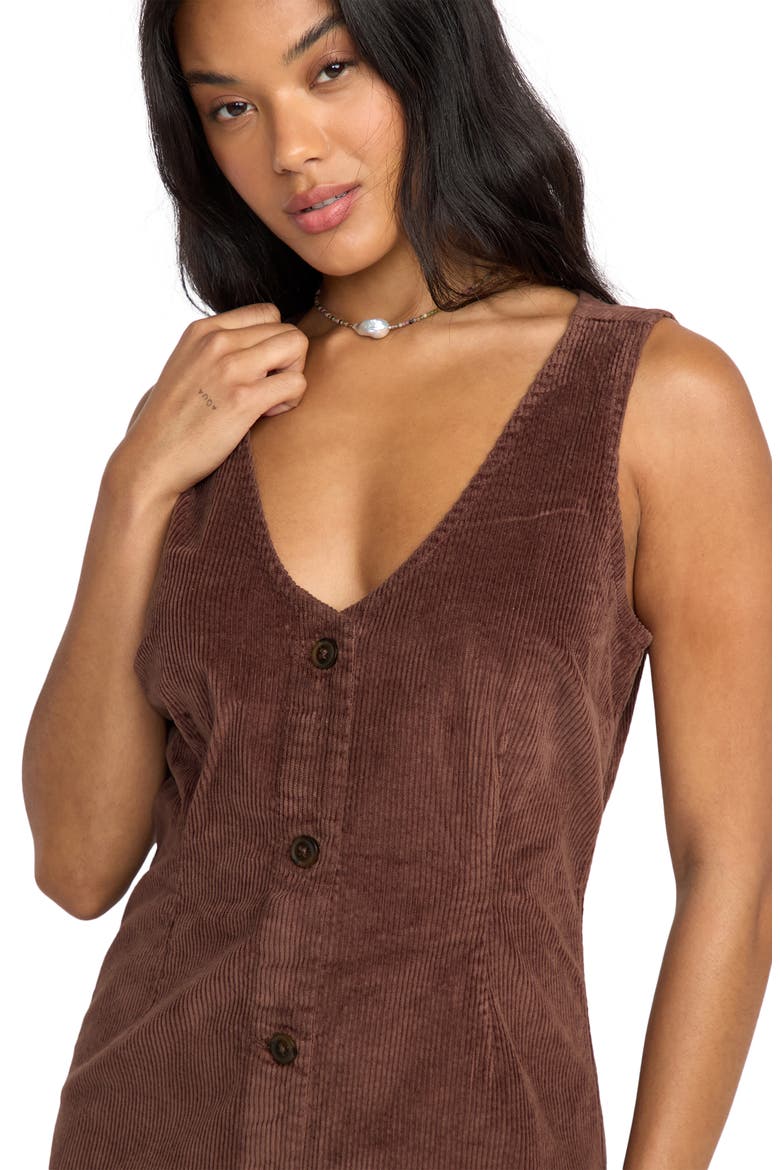 Last Waves Corduroy Minidress, Alternate, color, ESPRESSO BROWN