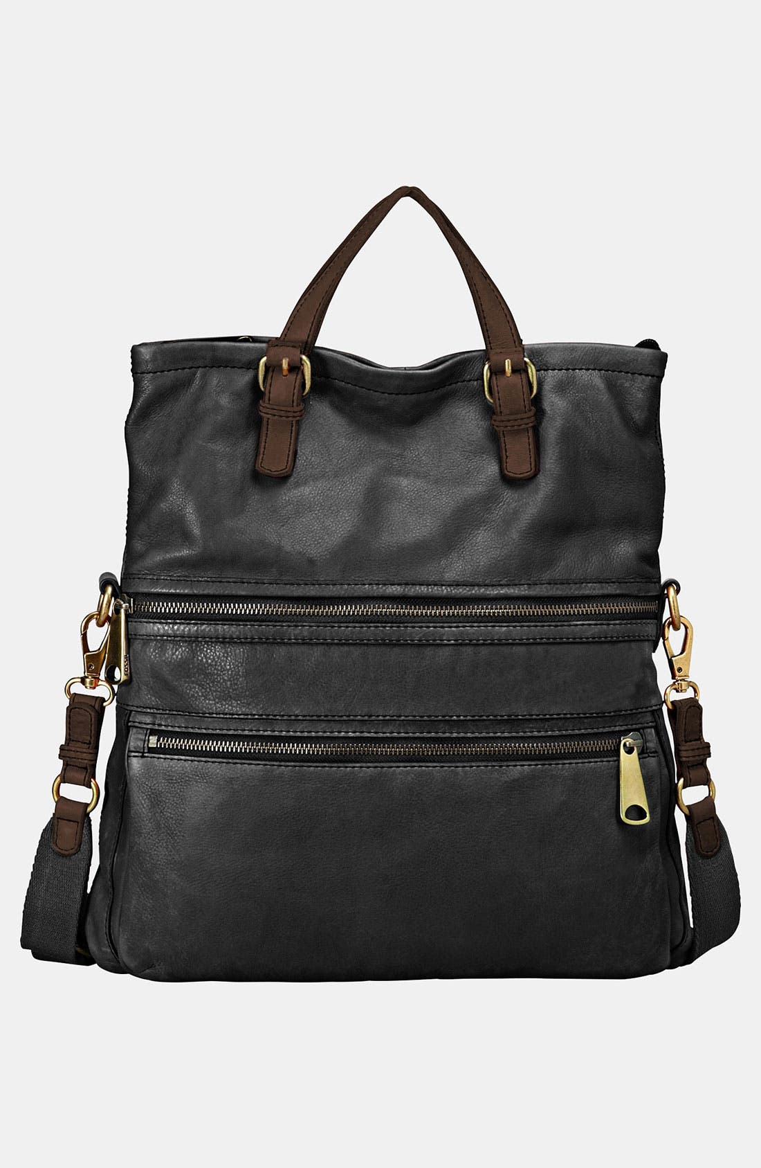 'Explorer' Tote, Main, color, BLACK