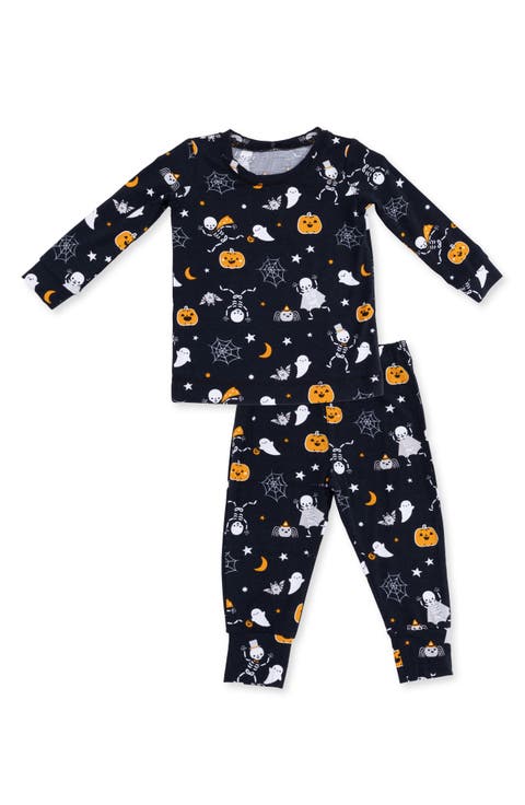 Kids' Halloween Skeleton Buddies Fitted Two-Piece Pajamas