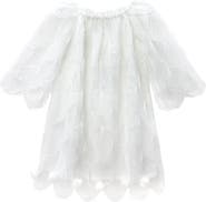 Petite Maison Kids Faith White Scallop Dress