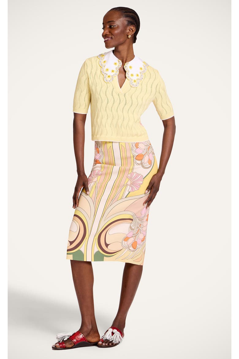 Pencil Skirt, Main, color, Tulip Placée Pale Pink