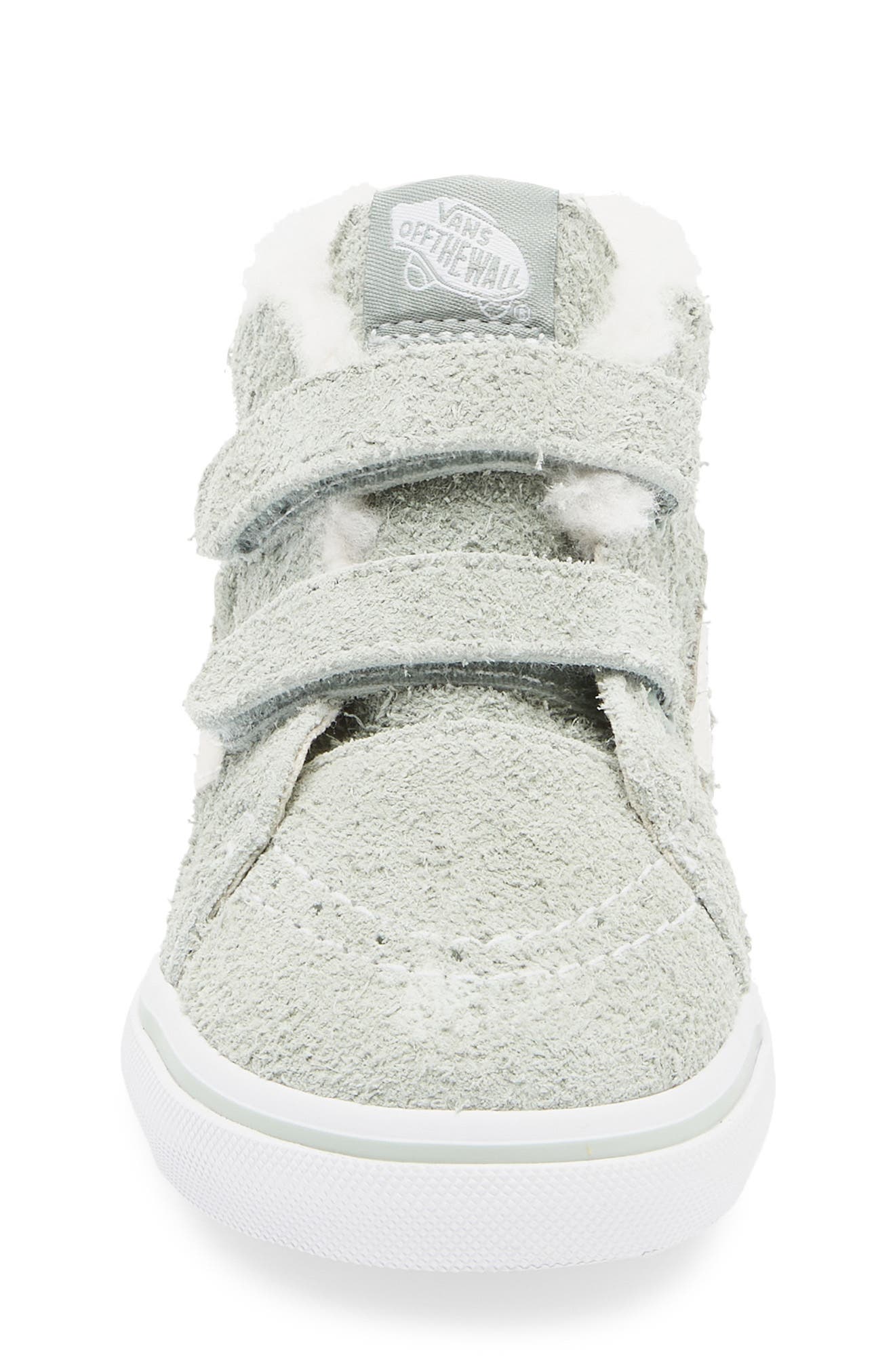 Vans Kids' Sk8-Mid Reissue V Suede Sneaker, Alternate, color, Suede Sherpa Gray Olive