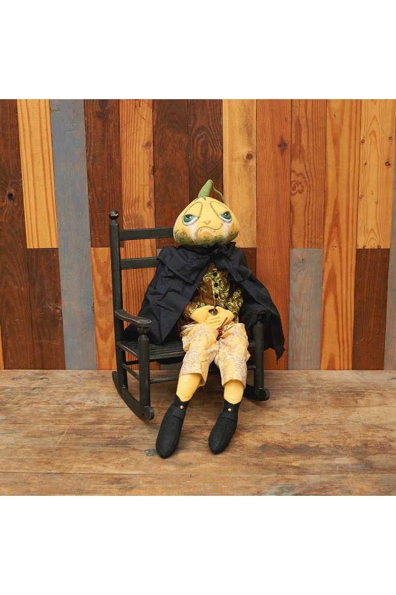 Efren Pumpkin Head Halloween Joe Spencer Gathered Traditions Figurine, Alternate, color, Orange