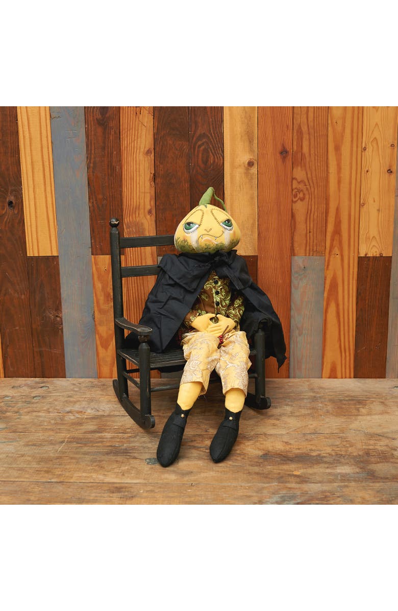 Gallerie II Efren Pumpkin Head Joe Spencer Gathered Traditions Halloween Art Doll Figure, Alternate, color, Orange