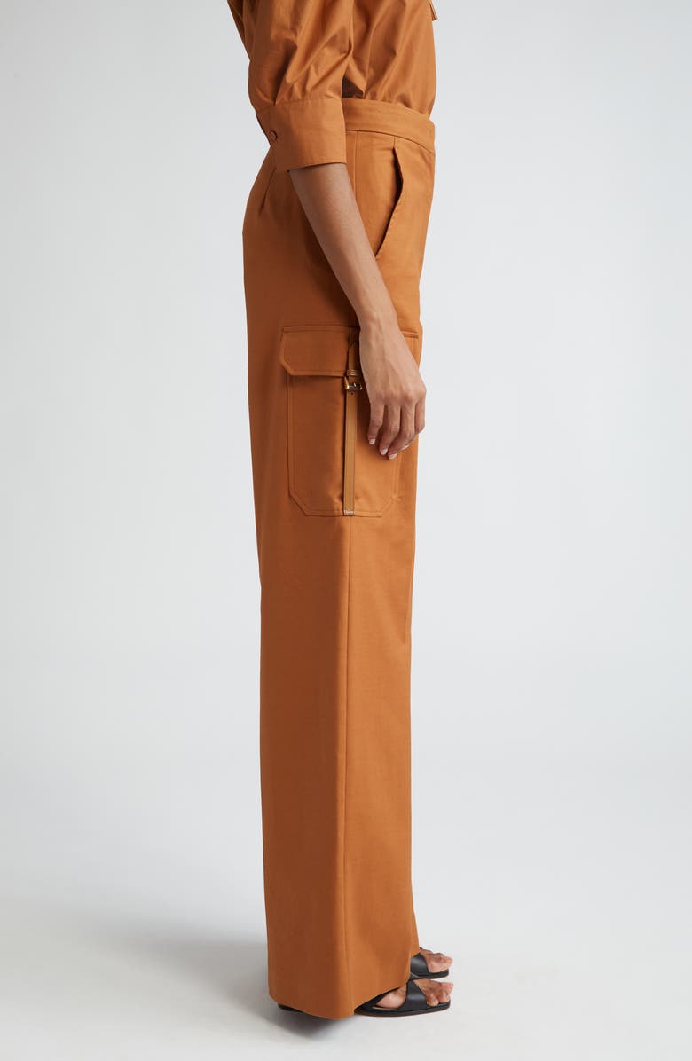 Max Mara Edda Cargo Pocket Wide Leg Pants, Alternate, color, 