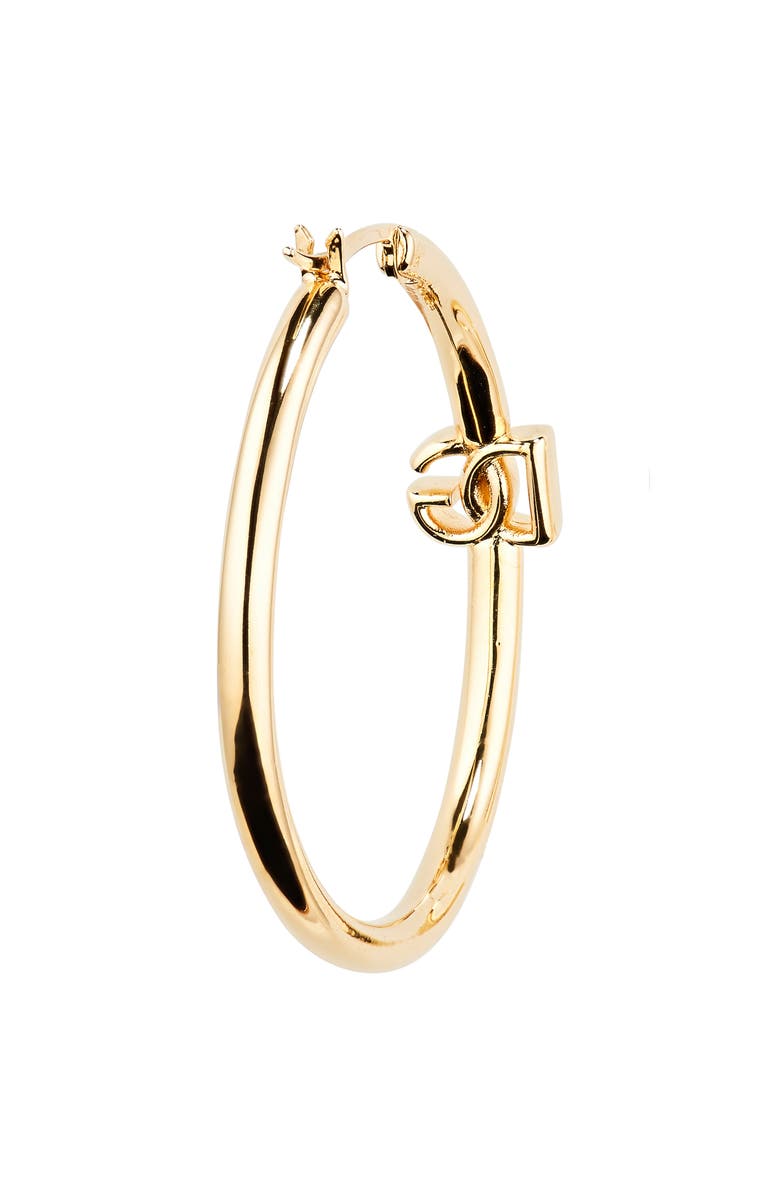 Dolce&Gabbana Creole DG Logo Hoop Earrings, Alternate, color, 