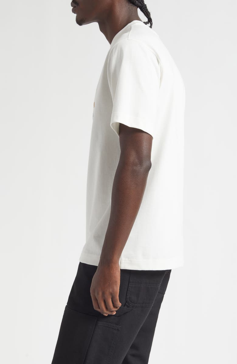 Burberry Ryan EKD Embroidered Cotton T-Shirt, Alternate, color, Chalk