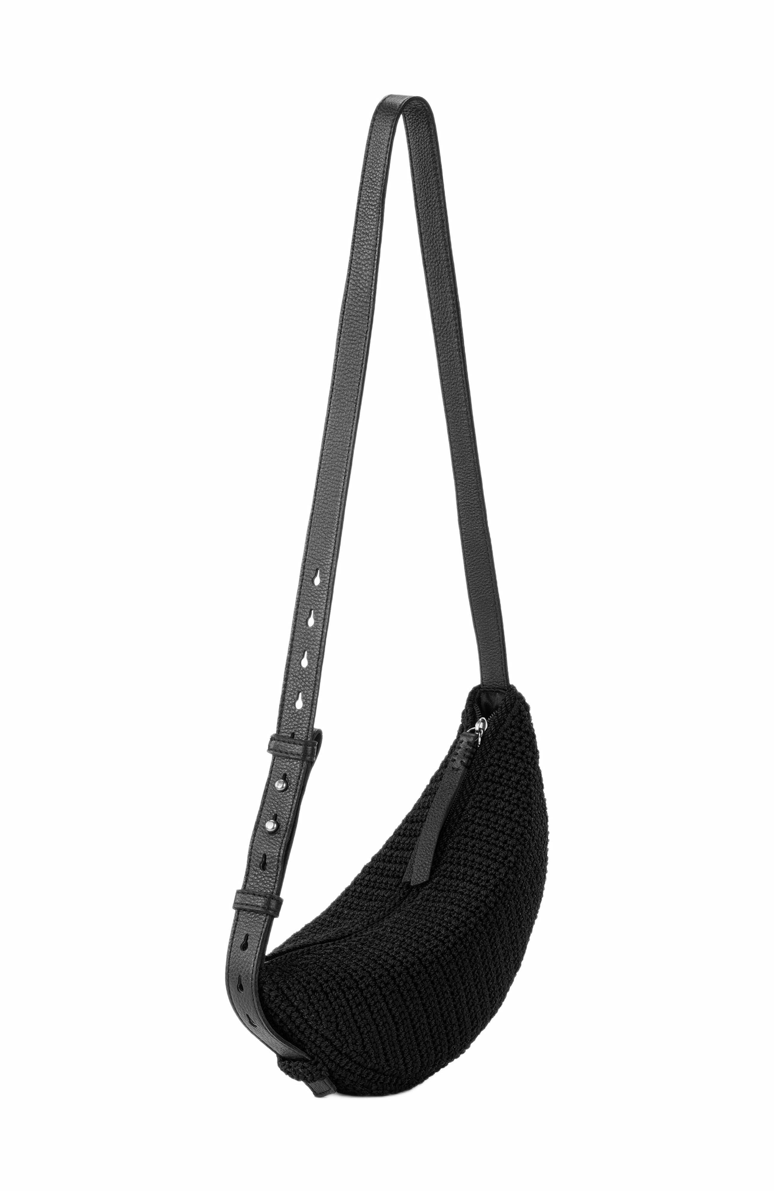 The Sak Tess Sling Hand Crochet Bag, Alternate, color, Black Crochet