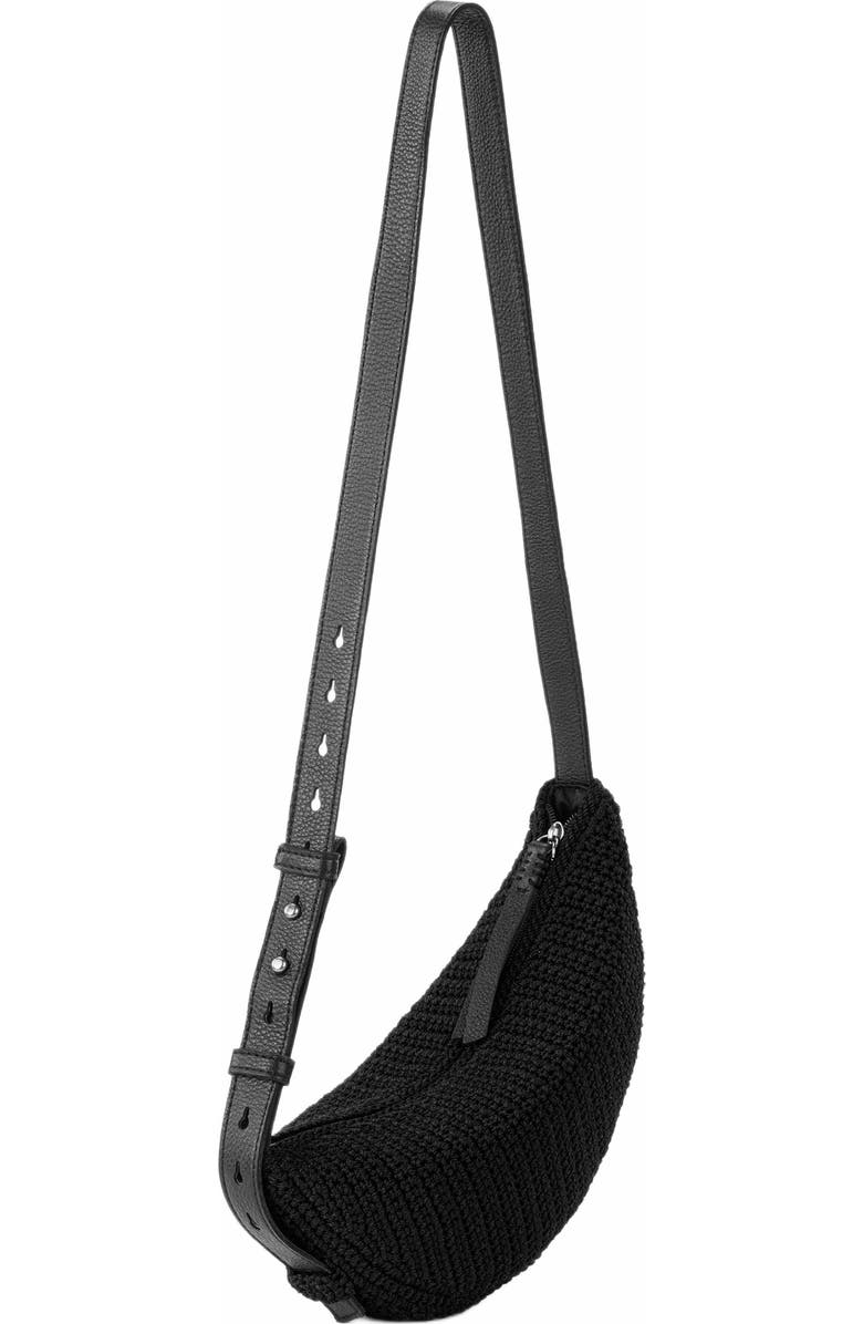 The Sak Tess Sling Hand Crochet Bag, Alternate, color, Black Crochet