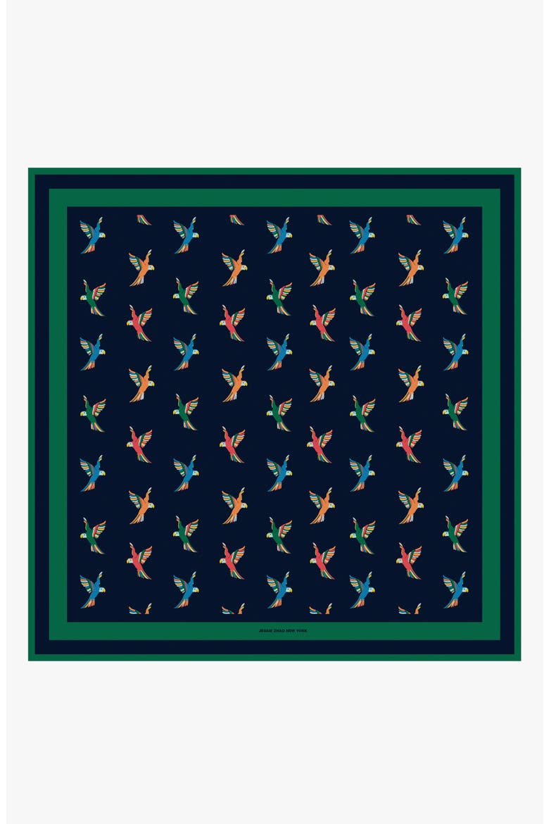 Freedom Wings Double Sided Silk Scarf, Main, color, blue