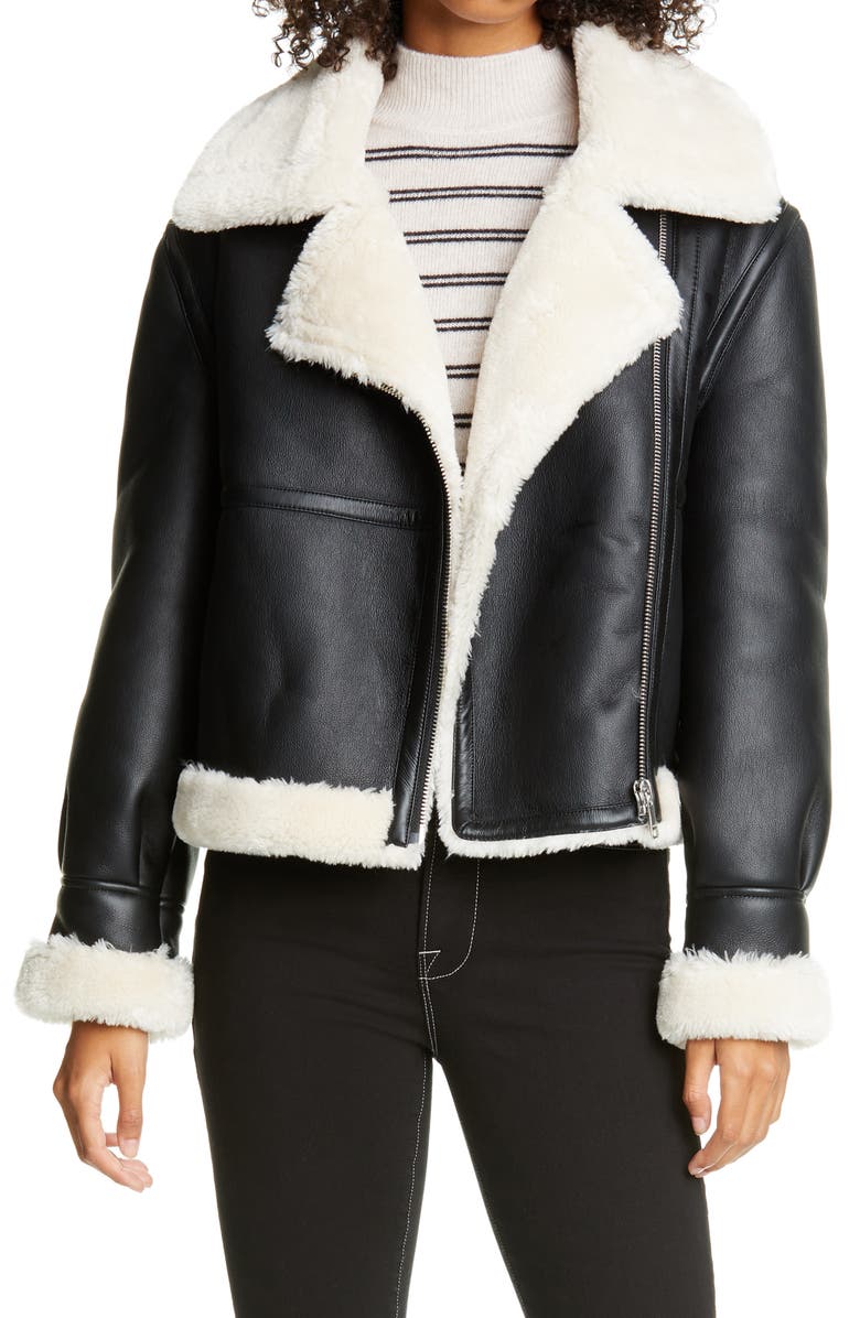FRAME Faux Shearling Jacket, Main, color, 