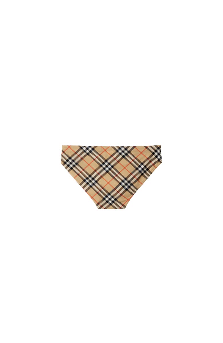 Burberry Check Swim Briefs, Alternate, color, Sand