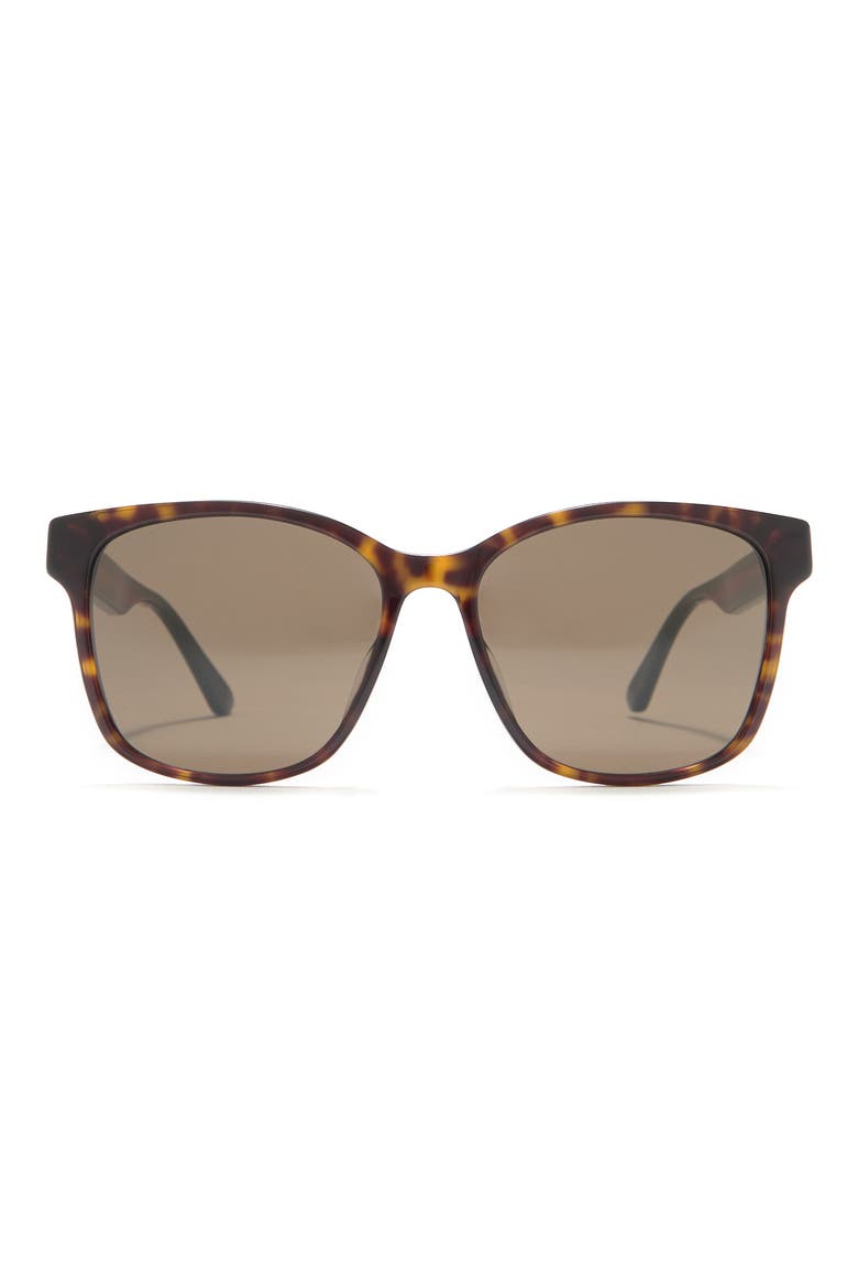 56mm Modified Square Sunglasses, Main, color, HAVANA