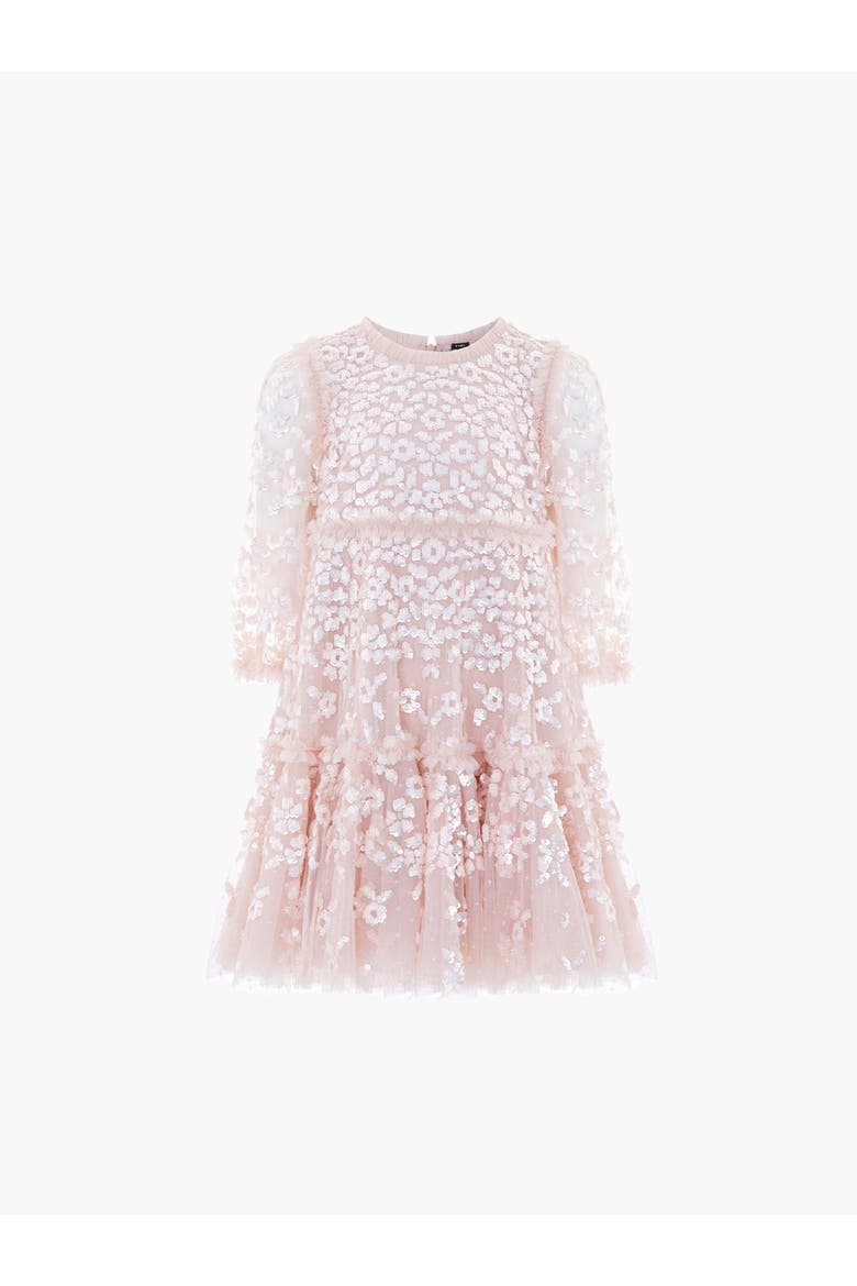 Maeva Long Sleeve Kids Dress, Alternate, color, Pearl Pink