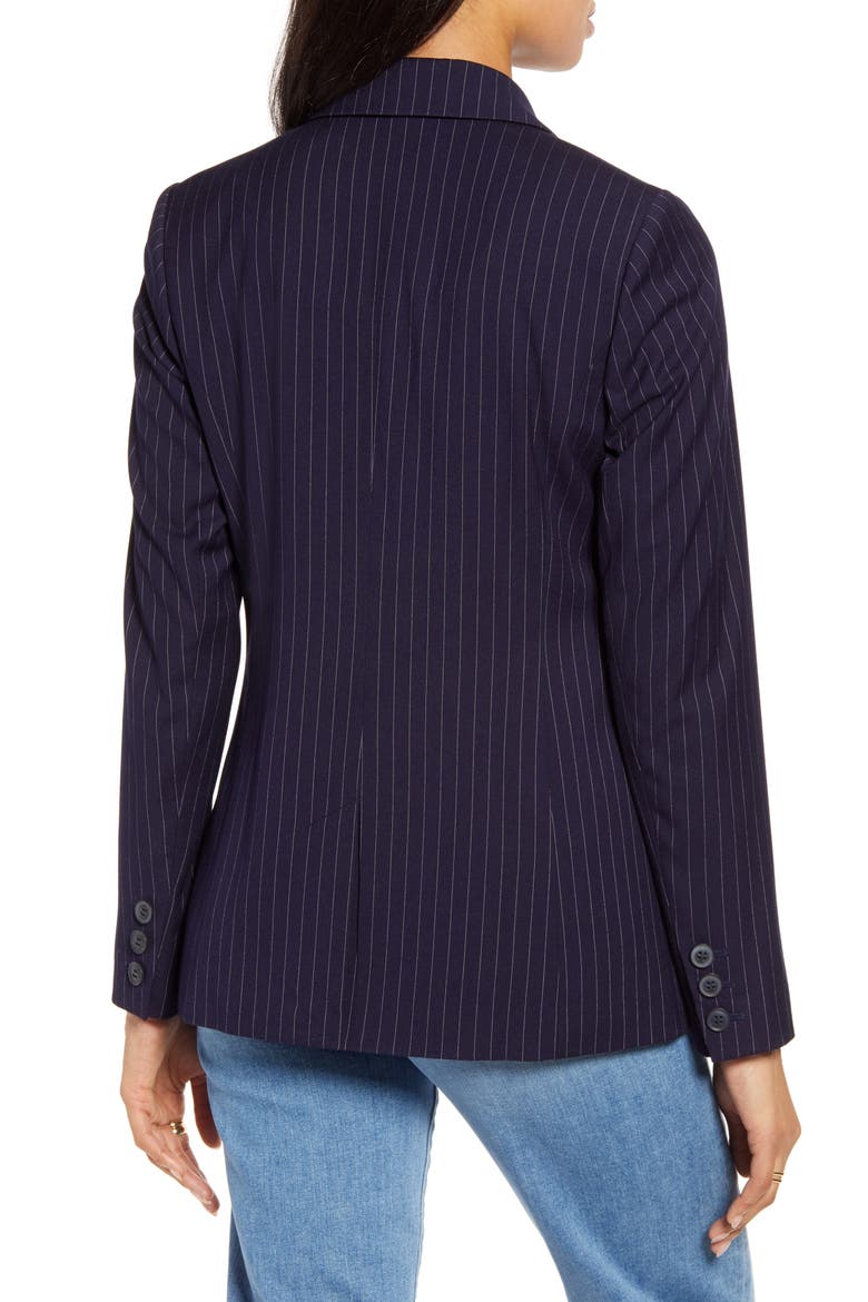 Pinstripe Blazer, Alternate, color, NAVY BROOKLYN STRIPE
