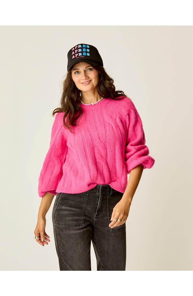 Carve Designs Eloise Wool Sweater, Alternate, color, Hot Pink
