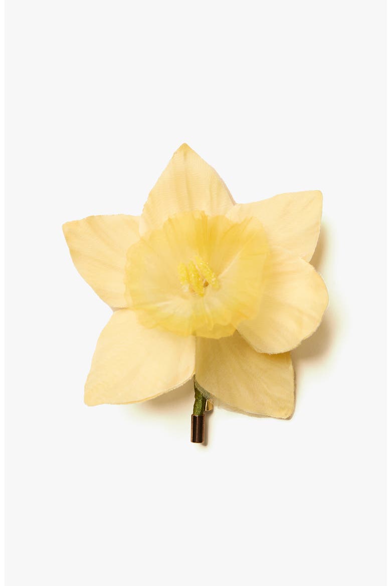 The Daffodil Floral Brooch, Main, color, Yellow