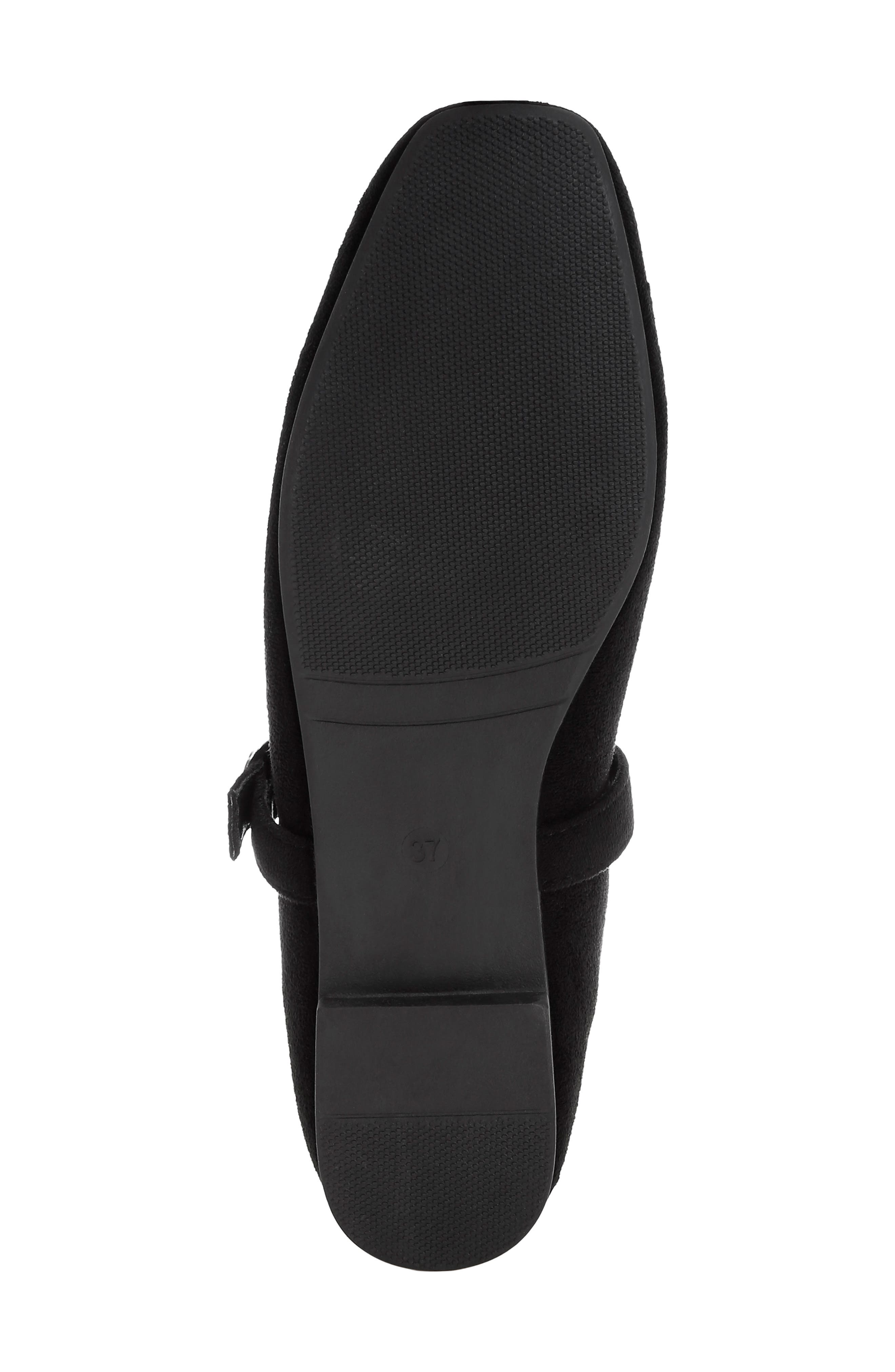 Ninily Leather Mary Jane Flat, Alternate, color, BLACK SUEDE