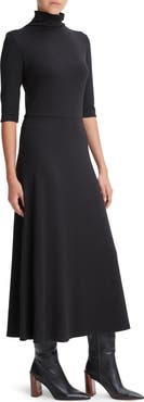 Vince Turtleneck A-Line Maxi Dress