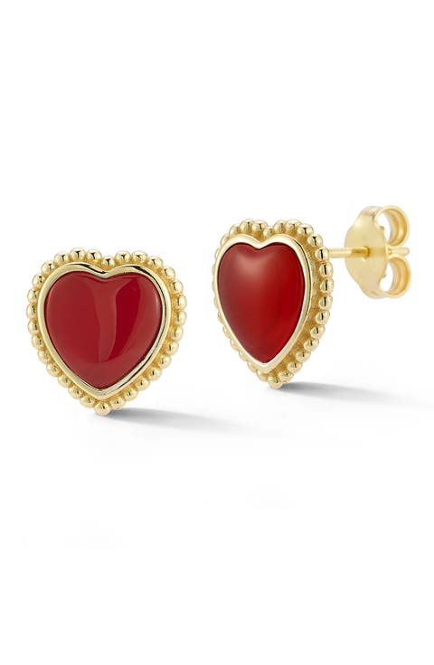 Heart Stud Earrings