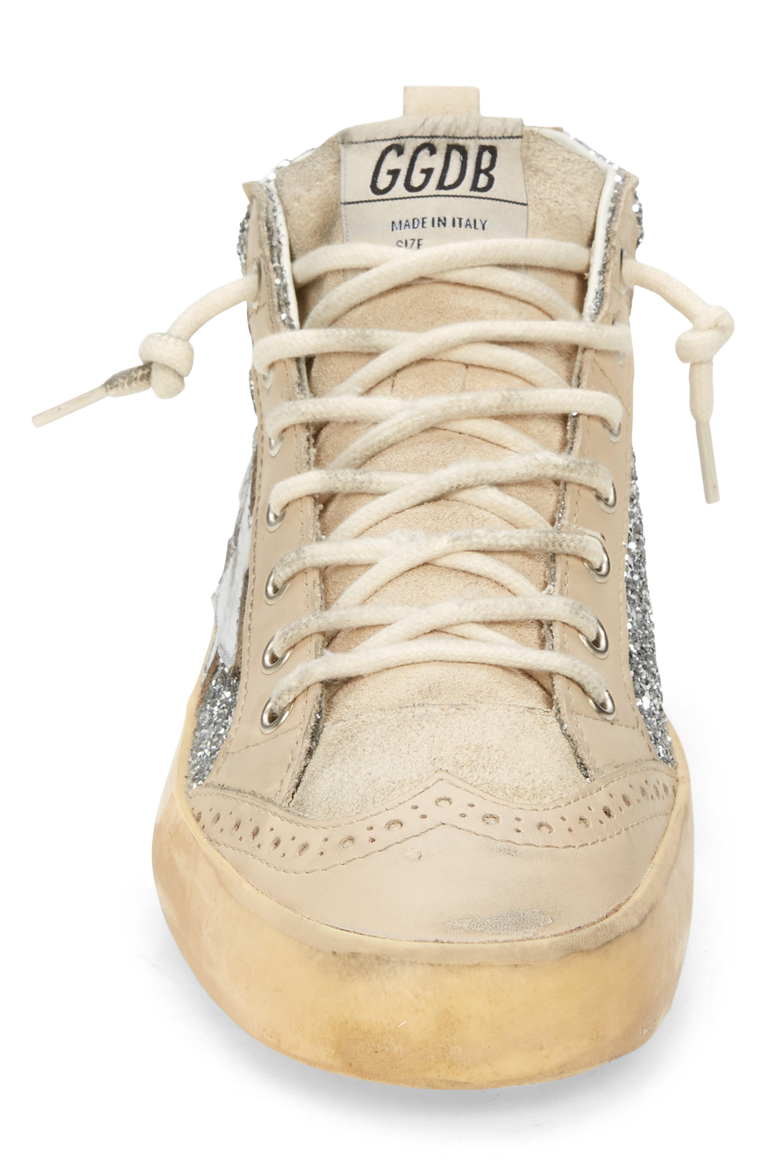 Golden Goose Mid Star Glitter Sneaker, Alternate, color, 