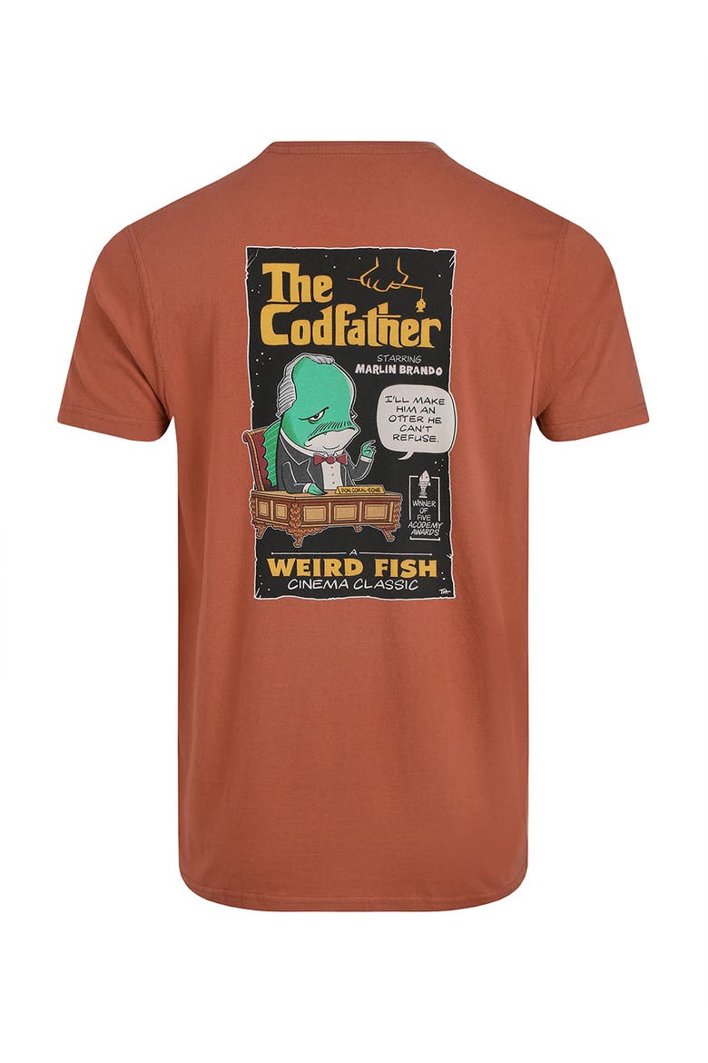 Codfather Heritage Wash Artist T-Shirt, Alternate, color, Baked Clay