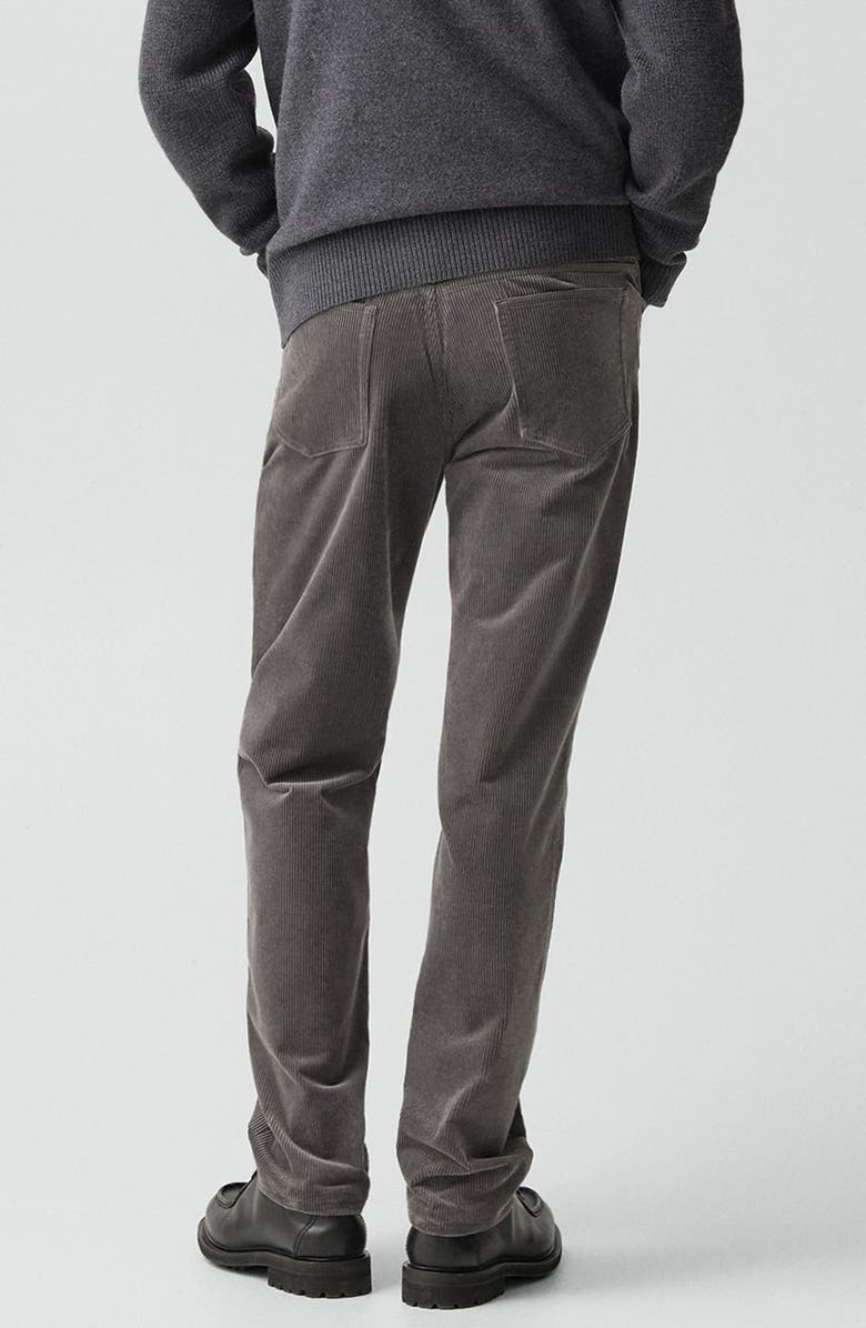 Theory Crosby Corduroy Slim Straight Leg Pants, Alternate, color, Carbon