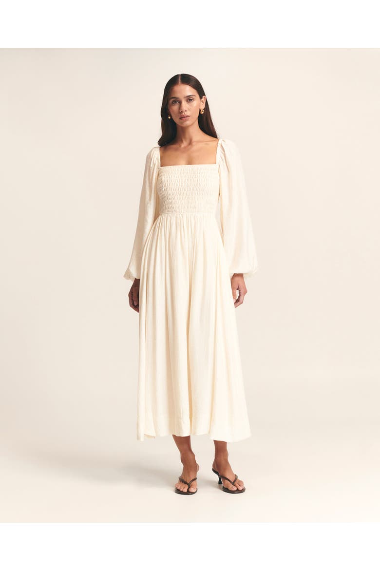 True Midi Dress, Alternate, color, Cream