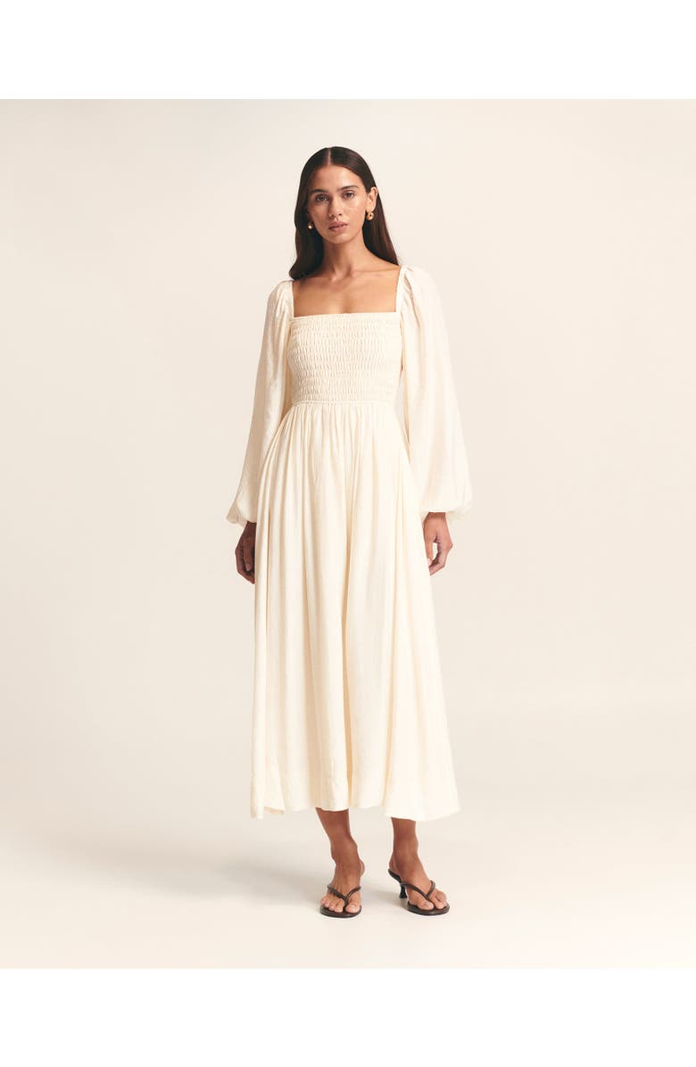 ST MRLO True Midi Dress, Alternate, color, Cream