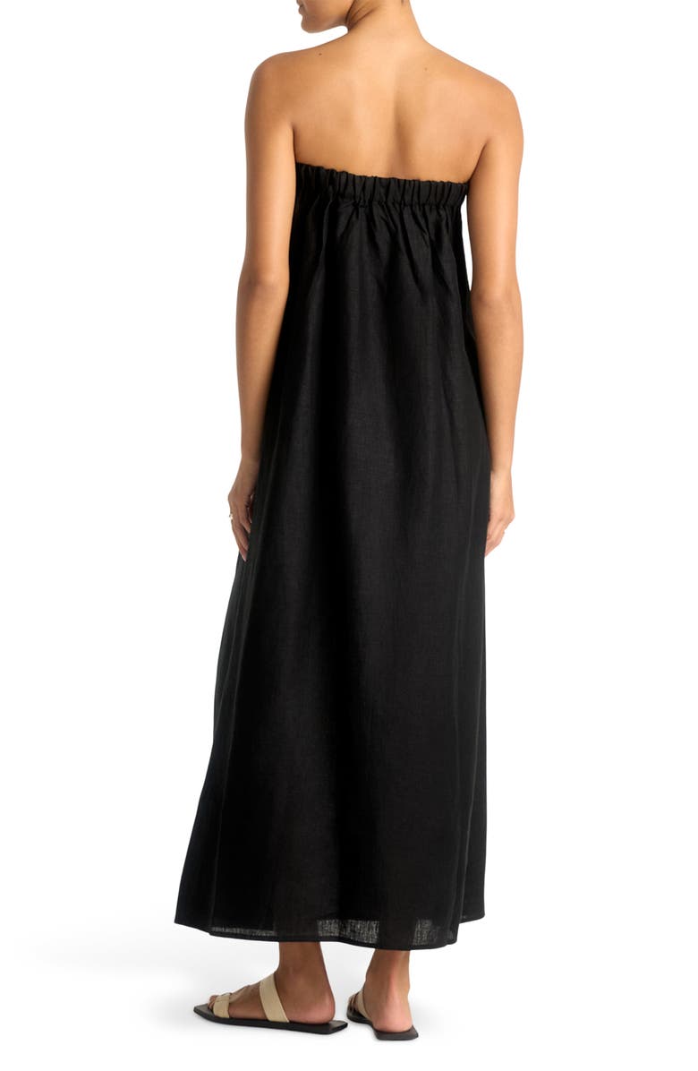 Vitamin A<sup
®</sup
 Soleil Strapless Linen Cover-Up Dress, Alternate, color, 