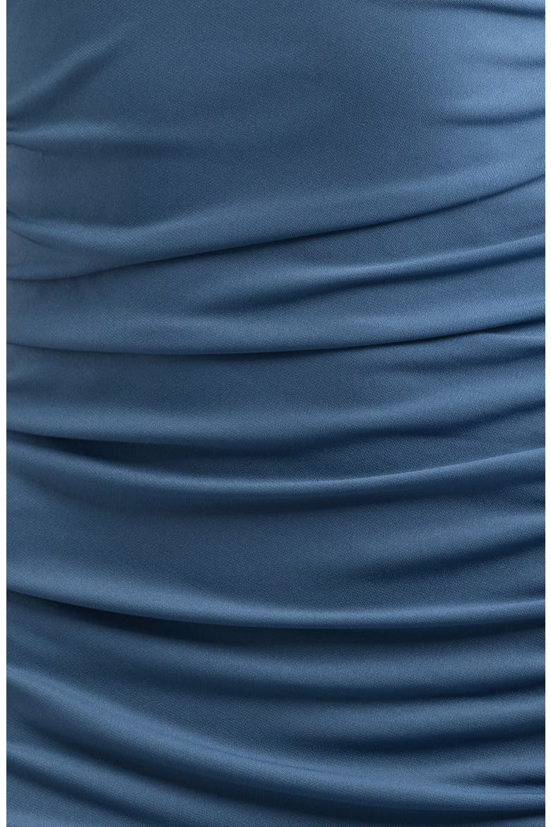 Side Ruched Maxi Dress, Alternate, color, BLUE