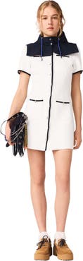 maje Short dress with contrasting trim