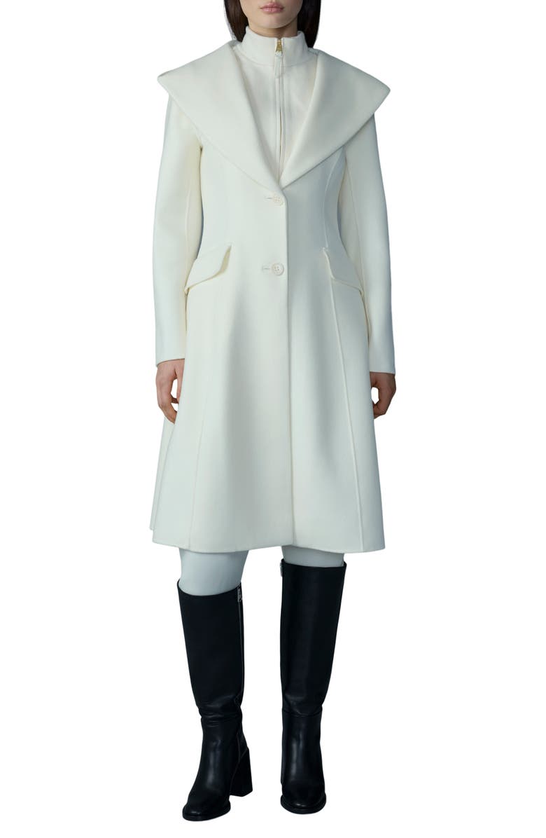 Mackage Hooded Coat with Removable Bib, Main, color, Cream