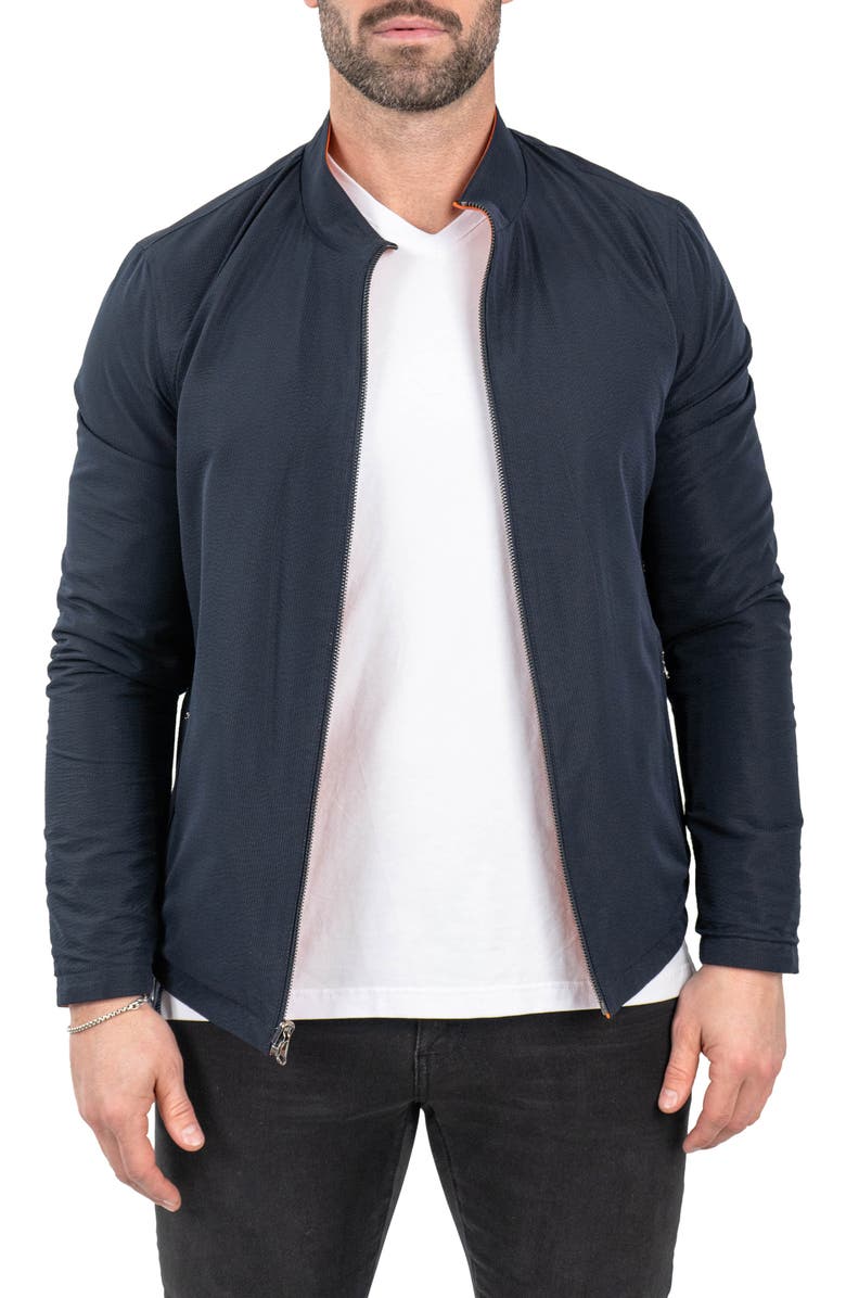 Maceoo Reversible Leather Jacket, Alternate, color, Orange