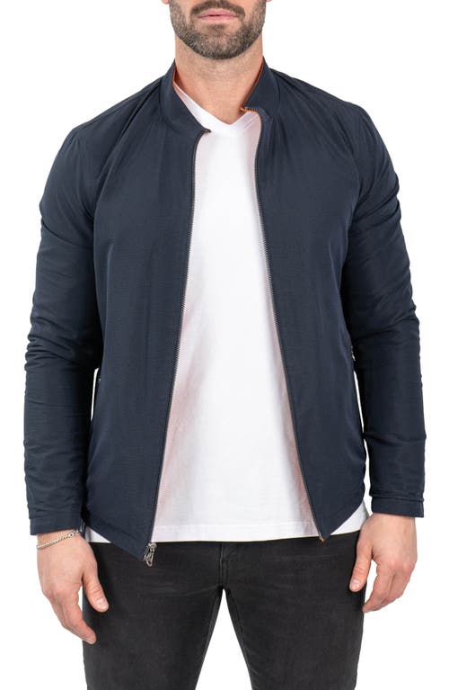 Maceoo Reversible Leather Jacket In Orange