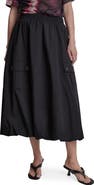 DKNY Cargo Poplin Bubble Midi Skirt