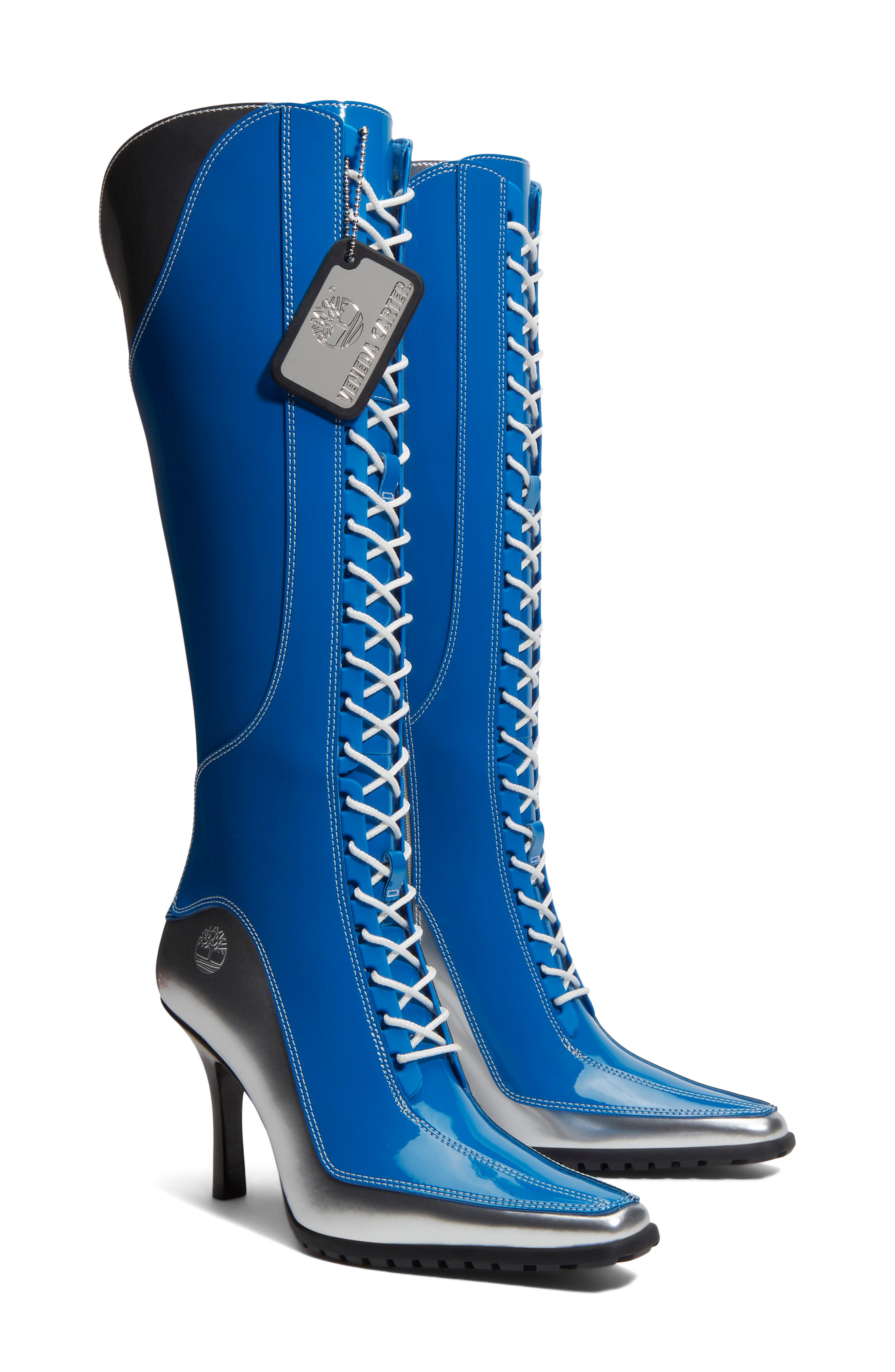 x Veneda Carter Lace-Up Knee High Boot (Women) | Nordstrom