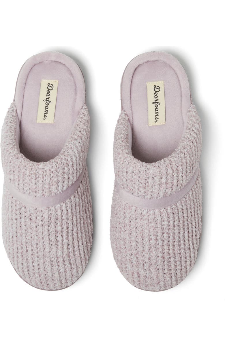 DEARFOAMS Serena Marled Chenille Scuff House Slipper, Alternate, color, Frosted Plum