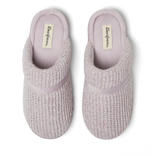 Dearfoams Serena Marled Chenille Scuff House Slipper In Frosted Plum