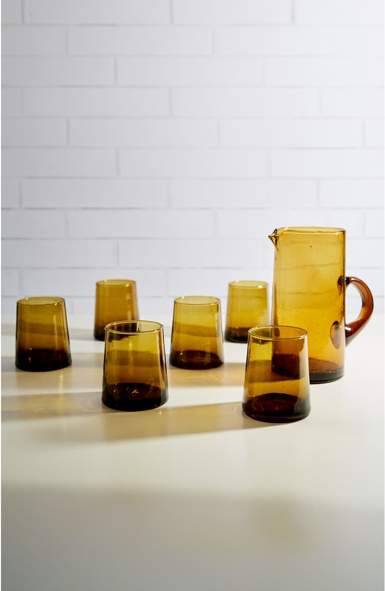 Verve Culture Moroccan Cone Glass Small, Alternate, color, Amber