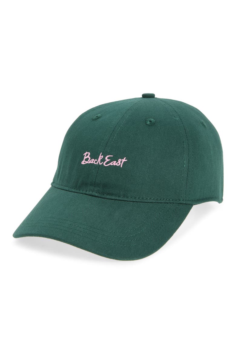 Back East Baseball Cap, Main, color, DARK GREEN