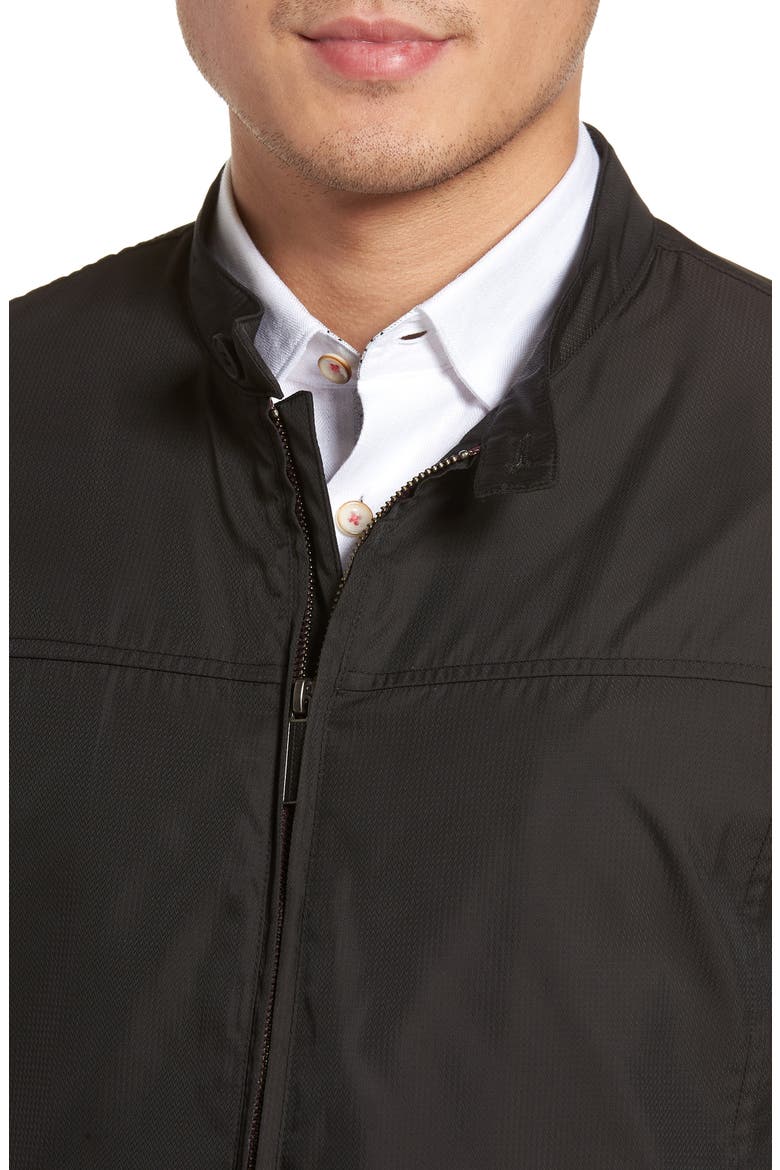 Calgar Nylon Bomber Jacket, Alternate, color, BLACK