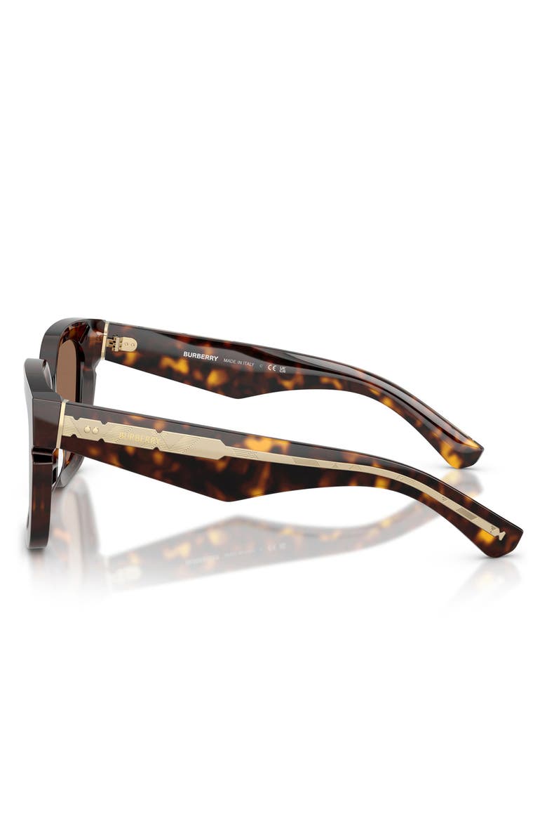 Burberry 54mm Square Sunglasses, Alternate, color, Dark Havana/Dark Brown