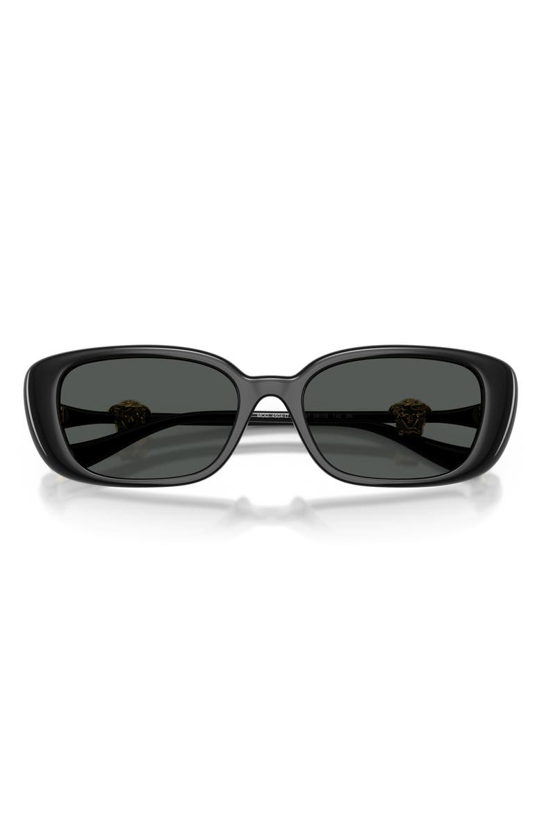 Versace 56mm Pillow Sunglasses, Alternate, color, Black / Dark Grey