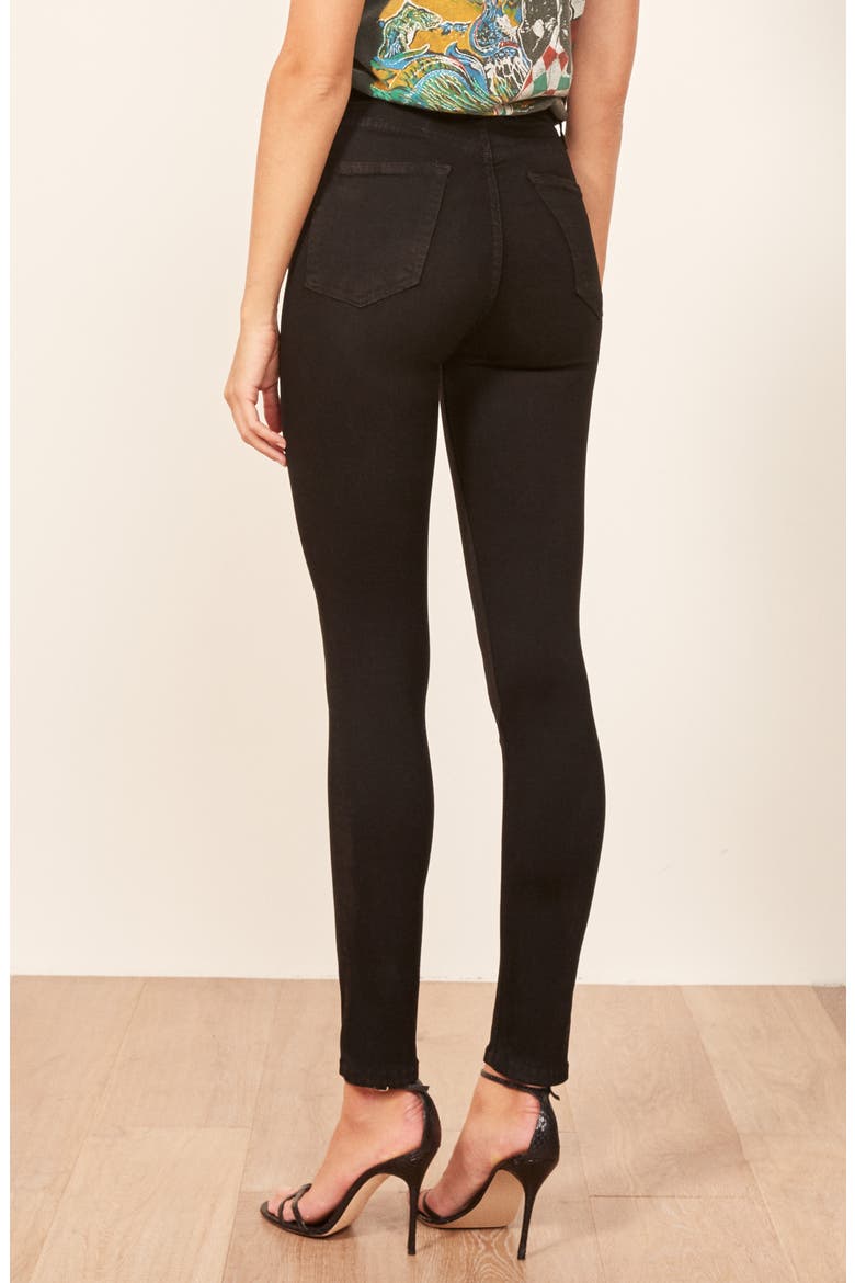 Harper High & Skinny Jeans, Alternate, color, BLACK