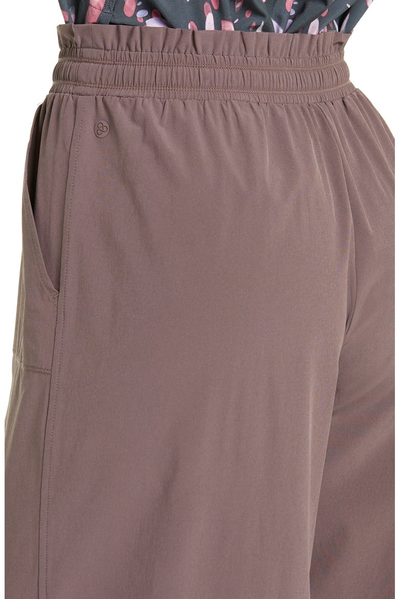 Getaway Paperbag Waist Wide Leg Ankle Pants, Alternate, color, GREY SPARROW