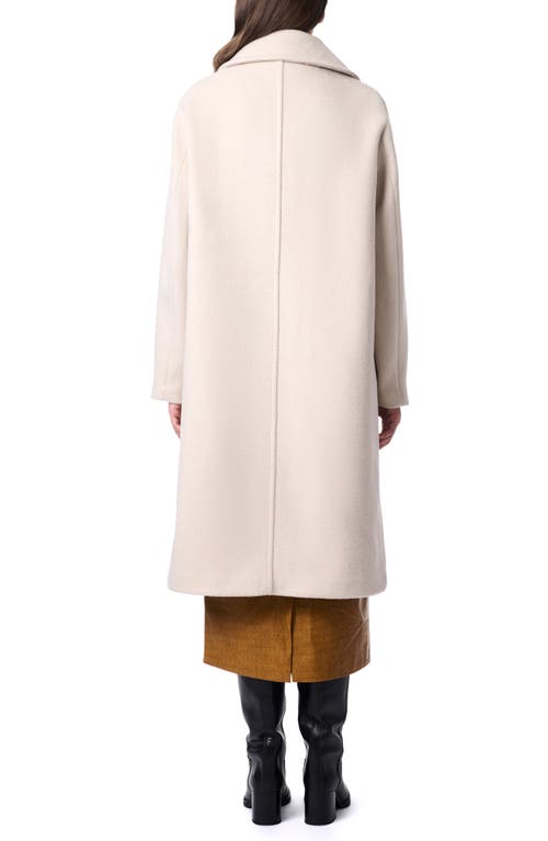 Bernardo Relaxed Double Breasted Coat In Putty